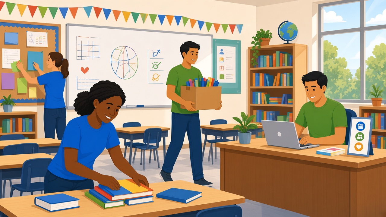 School volunteers signing up for classroom and event shifts